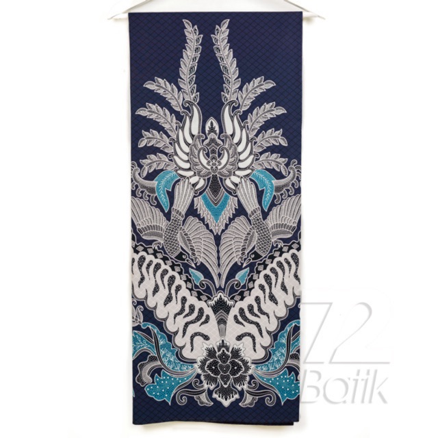 KAIN BATIK PREMIUM Bahan Katun Primissima Warna Biru Dongker Motif Aksara Elegan 724792 Cap 72 Jarik Jarit Samping Kebat Panjang Batik Katun Modern Premium Bahan Seragam Batik Pernikahan Kantor Keluarga Murah Kamen Jadi Batik Bali Lembaran