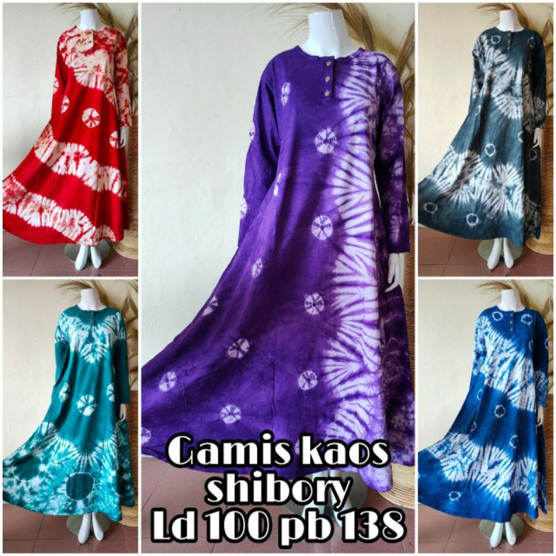 Gamis kaos shibory DASTER BATIK PEKALONGAN GAMIS BATIK PEKALONGAN