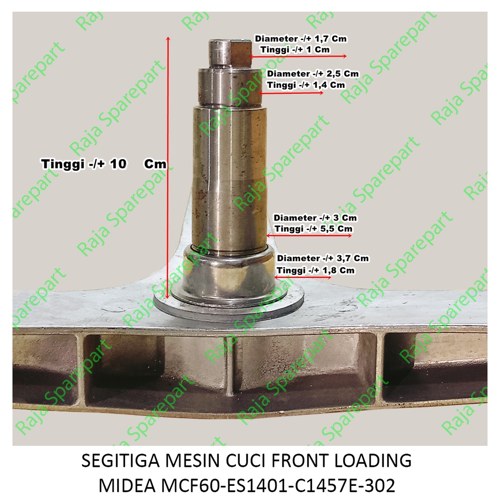 Segitiga Tabung Mesin Cuci MIDEA Front Loading MCF60-ES1401-C1457E-302