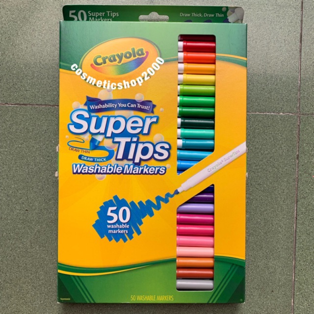 Jual Crayola Super Tips Supertips 50 Washable Markers Shopee Indonesia