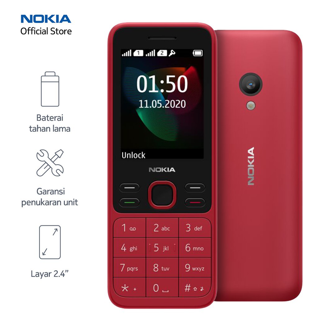 HP NOKIA 150 NEW 2020 DUAL SIM GSM KAMERA GARANSI RESMI TAM - HANDPHONE KECIL MINI UNTUK TELEPO-4