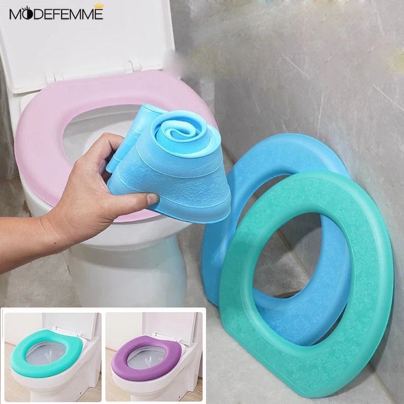 Cover Dudukan Toilet Tipe O Bahan EVA Lembut Anti Air Untuk Kamar Mandi