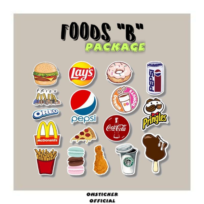 

STICKER TUMBLR FOODS B PACKAGE