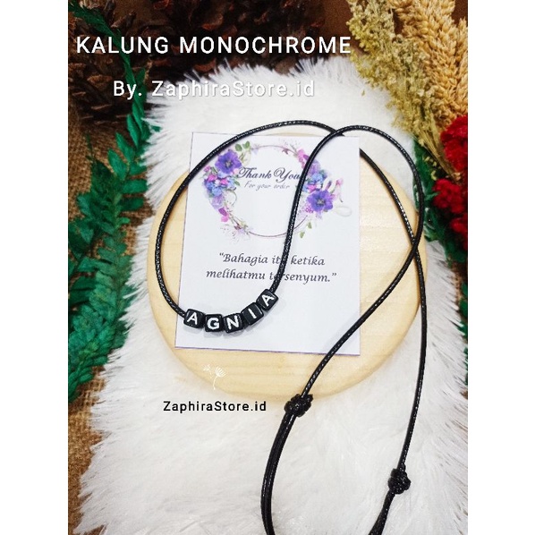 ZaphiraStore COD - KALUNG NAMA MONOCHROM | KALUNG Tali Korea 2mm