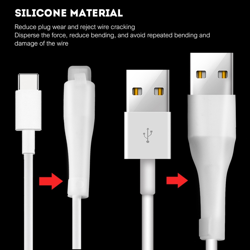 Pelindung Kabel Data / Charger USB Tipe C Bahan Silikon Untuk Android