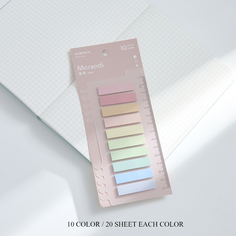 200 Lembar Sticky Note Warna Neon Untuk Pembatas Buku-A