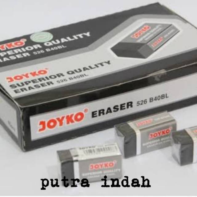 

1 pak isi 40 pcs Penghapus joyko kecil hitam