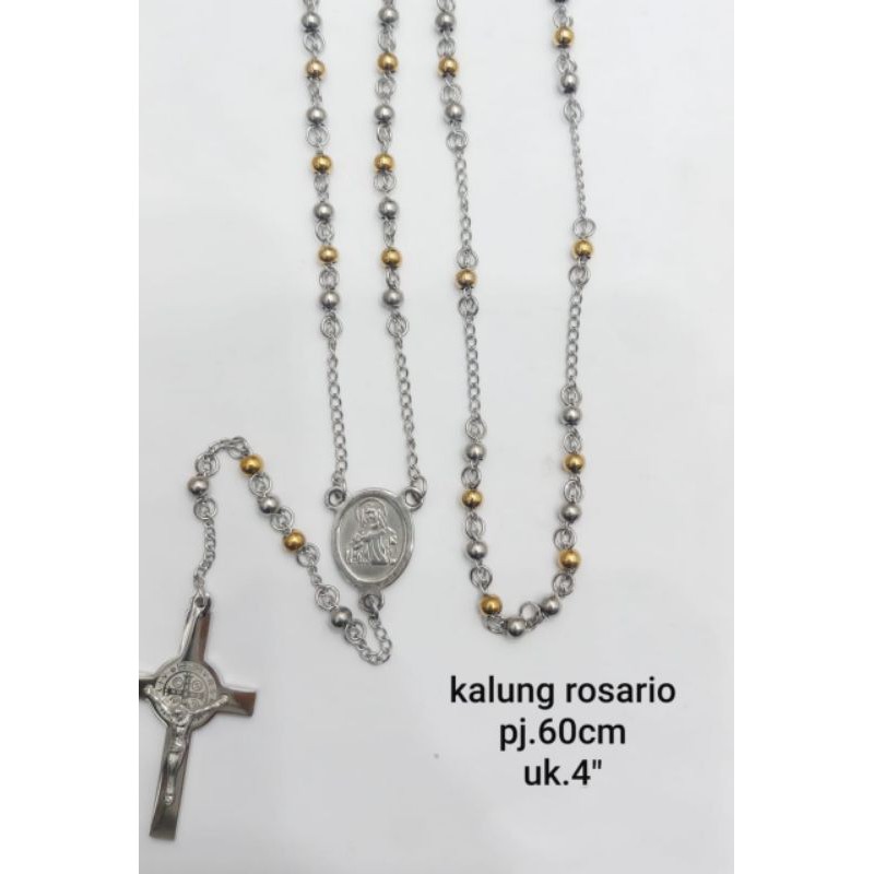 Kalung Rosario Kombinasi Titanium126