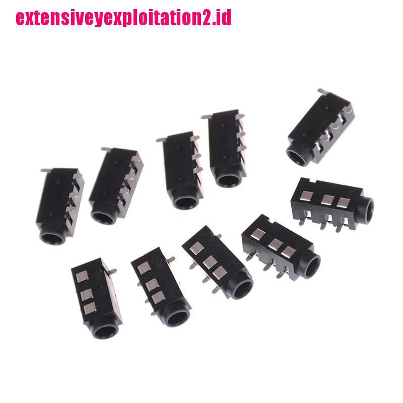 10 Pcs PJ-320D 4 Pin SMD 3.5mm Female Headphone Jack Konektor PCB