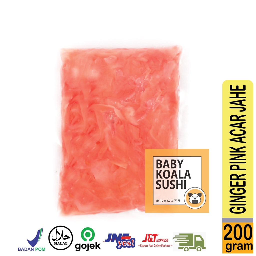 GARI PINK Acar Jahe Pink Manis 200 g Halal │ Gary Pink Import Ginger Pickled for Sushi │ Acar Jahe