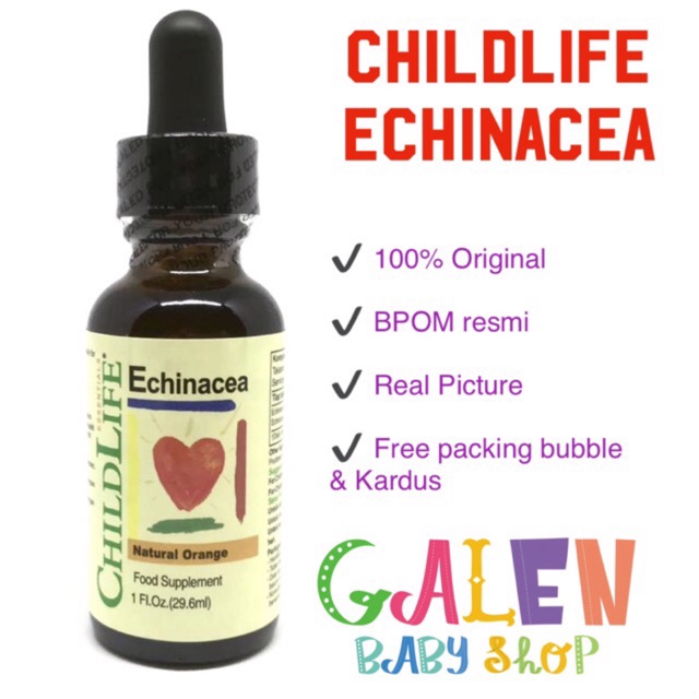 Childlife Echinacea Natural Orange Flavour Vitamin Daya Tahan Tubuh Bayi Baby Anak