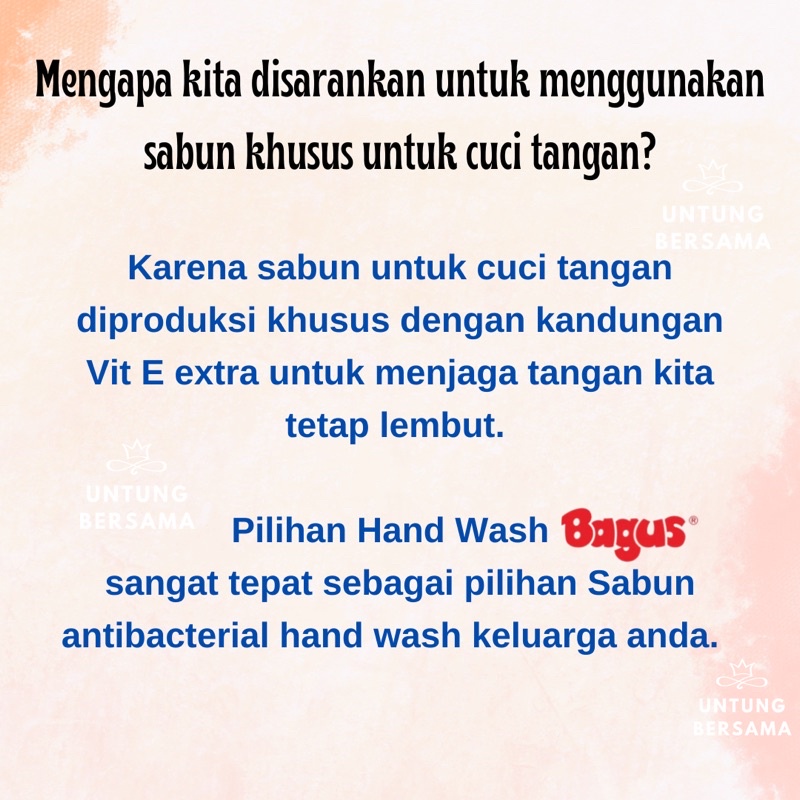 ❤️ UB ❤️ BAGUS SABUN CUCI TANGAN PUMP DAN REFIL 375 ML