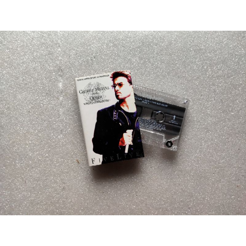 kaset pita pop rock GEORGE MICHAEL n QUEEN with LISA STANFIELD fivelive