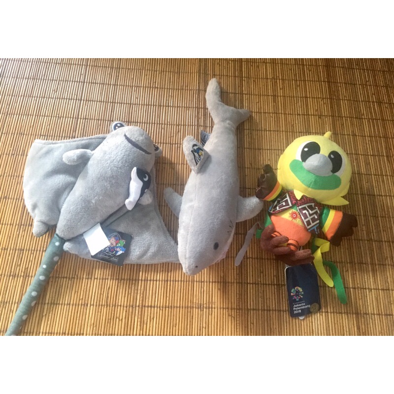 Boneka Ikan Pari Seaworld | Boneka Ikan Hiu Seaworld | Boneka Asian Games Bhinbhin Clearace Sale