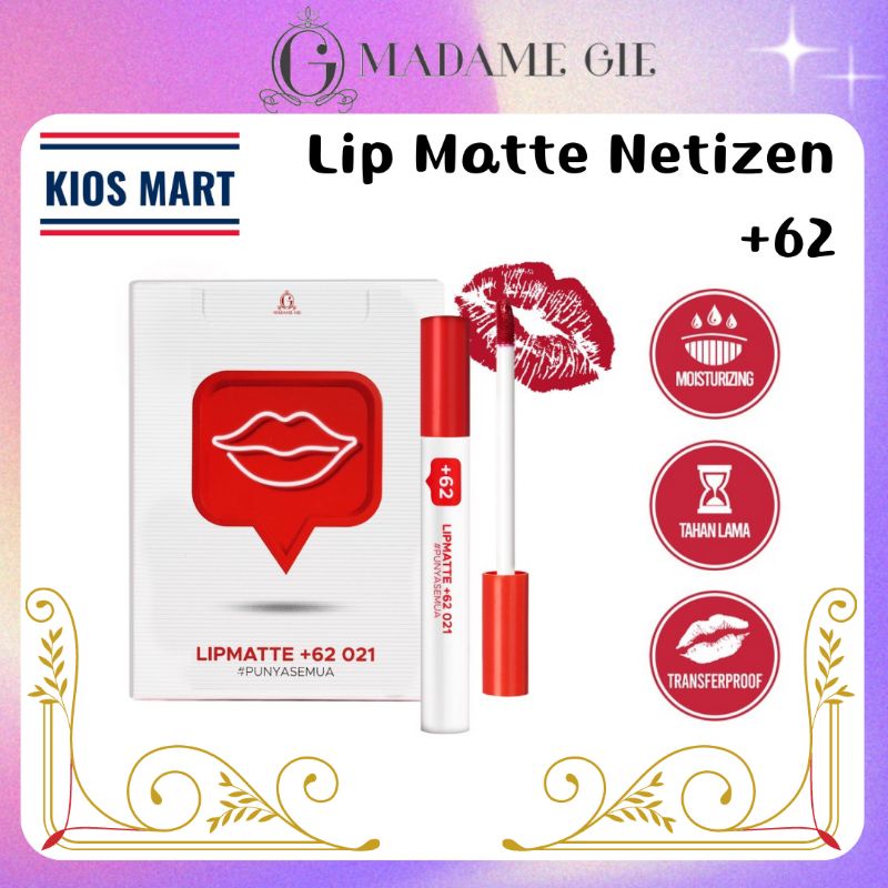 Madame Gie Lip Matte Netizen +62 | Lip Cream Superstay | Lipstick