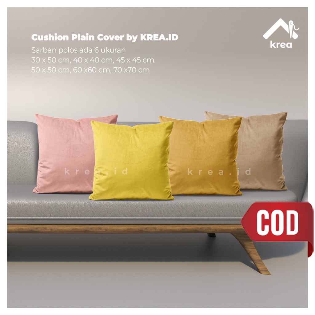 Sarung Bantal Sofa Polos Mix Kuning Edition Ukuran 30x50, 40x40, 45x45, 50x50, 60x60, 70x70