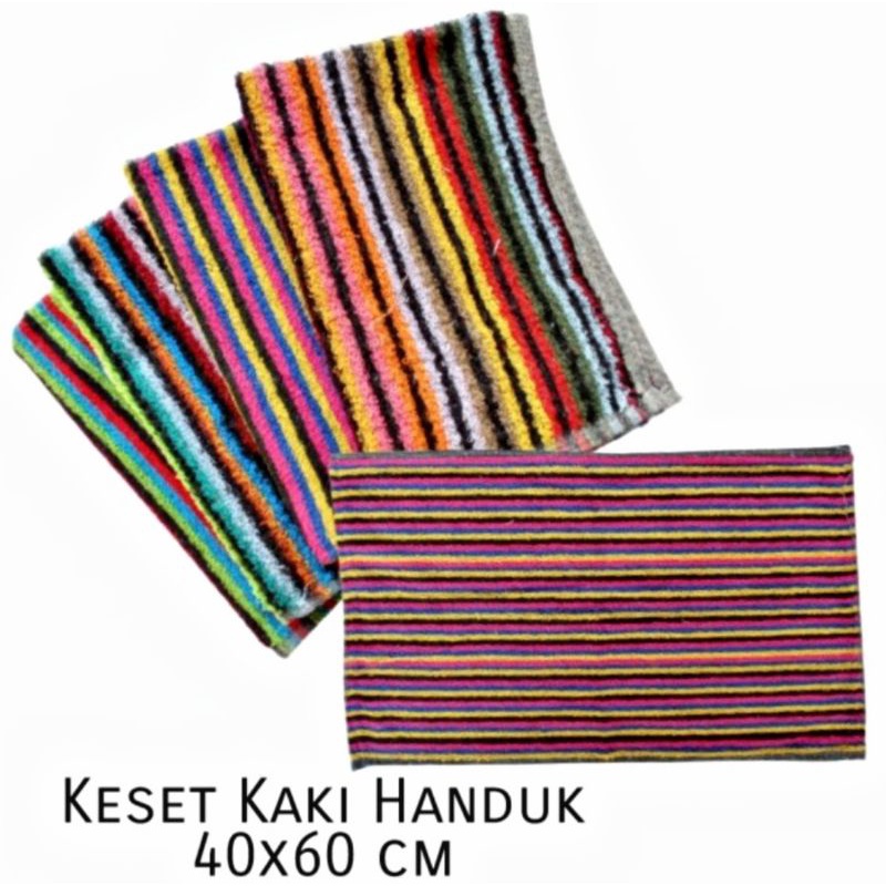 Keset Handuk Nyerap / Alas Kaki Bahan Handuk / Keser Kaki Handuk Warna Warni