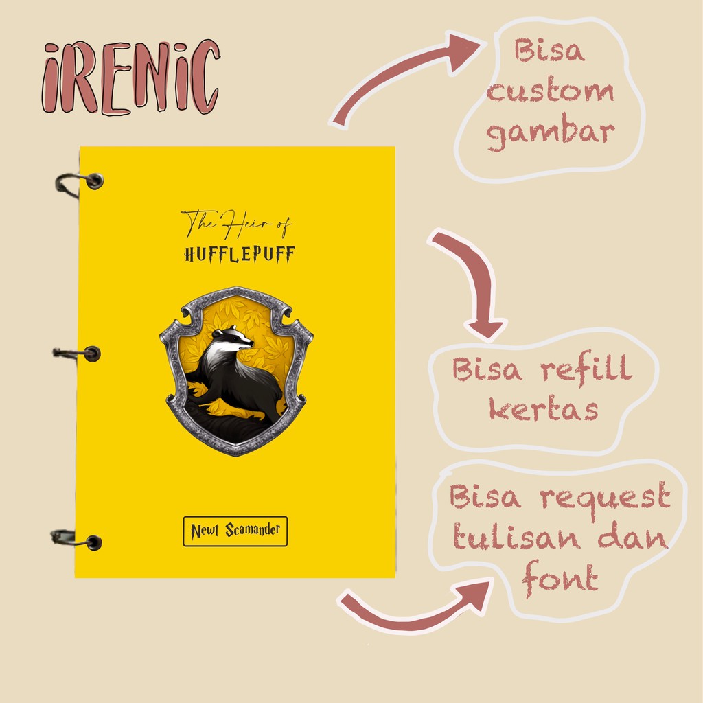 

Custom Notebook A5 B5 A6 Harry Potter Hard Cover Buku Catatan Binder Journal