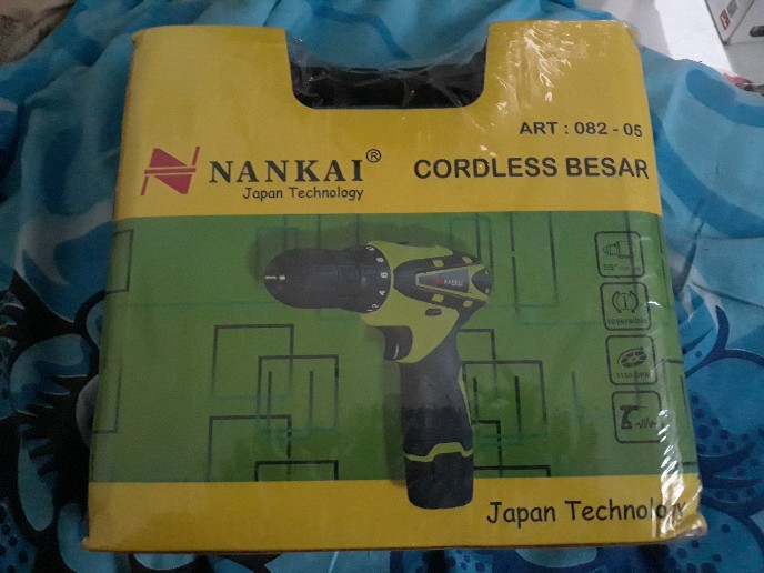 Obeng Bor Tangan Elektrik Charger Cordless Screwdriver Nankai