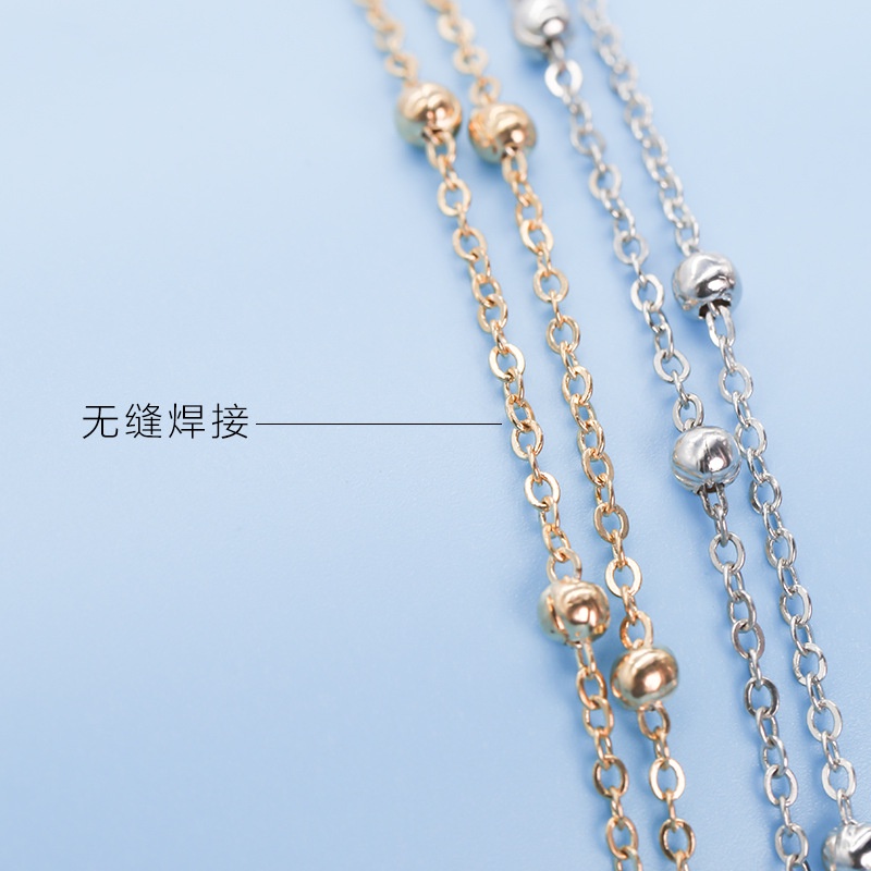 Gelang Kaki Rantai Manik-Manik Tembaga Multilayer Adjustable Untuk Pantai
