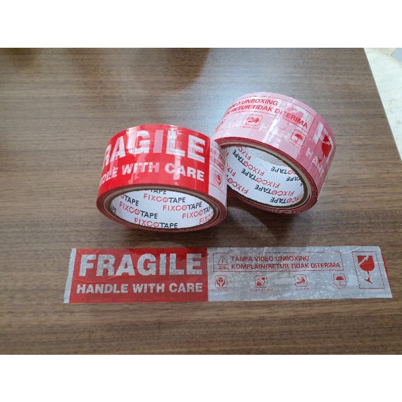 

LAKBAN FRAGILE KOMBINASI UNBOXING SUPER MURAH (2" X 45M).. /ROLL