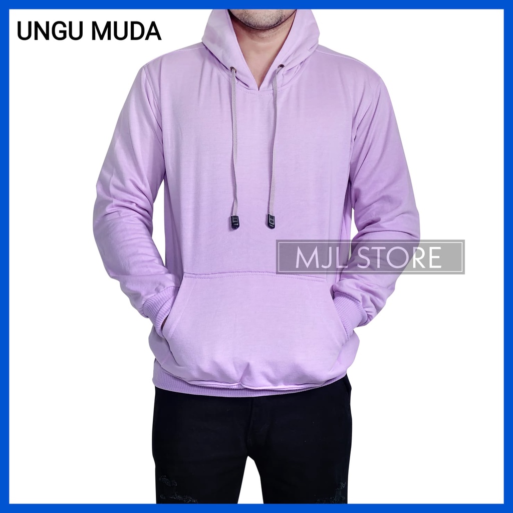 (promo) Jaket jumper hoodie polos L,XL,XXL pria wanita mint mjl store