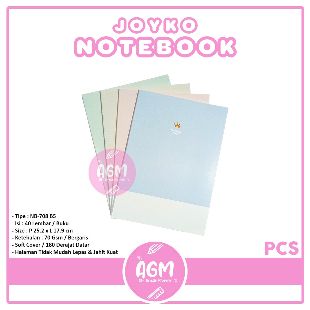 

Notebook Merk JOYKO NB - 708 B5 CROWN BOOK/ Perbuku