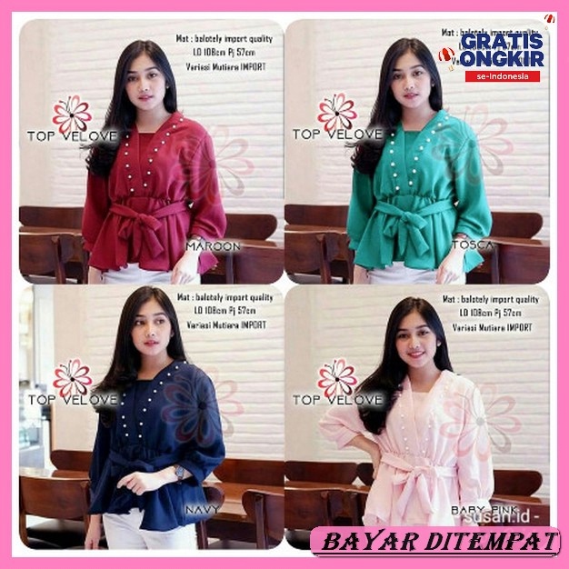 BISA COD Baju Tunik Wanita Atasan Cewek Remaja Model Terbaru 2021 Kekinian Kondangan Hajatan Pesta W5J7 velove top baju atasan wan