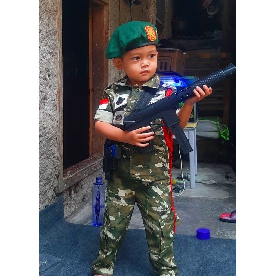 RB Loreng Kostrad anak Baju loreng TNI AD Kostrad Kostum TNI Kostrad Bonus Tembakan