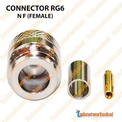 KONEKTOR CONNECTOR RG6 N Female (95% Copper-Tembaga) HIGH GRADE+++