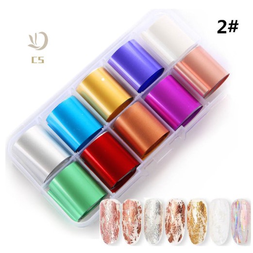 100cm nail foil transfer per color / dapat box hiasan nailart