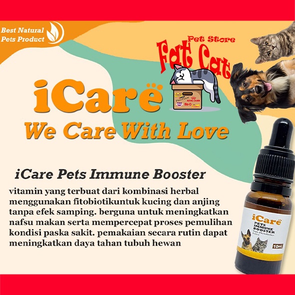 Vitamin iCare immune booster Vitamin untuk hewan vitamin kucing anjing