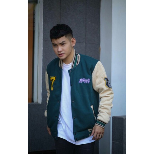 Jaket Bomber Baseball Varsity Tosca Cream Jaket Salviohexia Jaket Salvio hexia Slvhx Jaket Casual