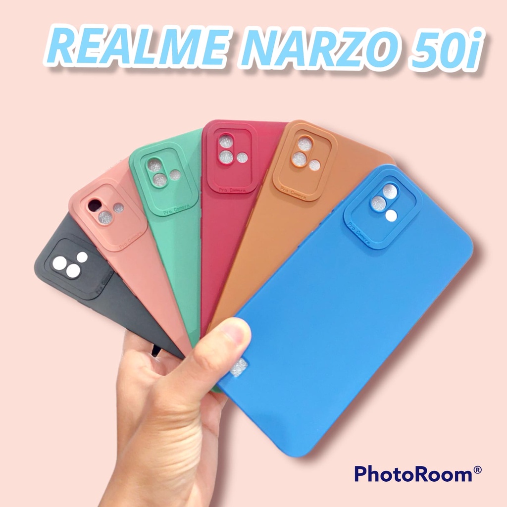 Pro Camera Realme C30 / Narzo 50i / Narzo 50 5G  Soft Case Solid Color Angel Eye Lens
