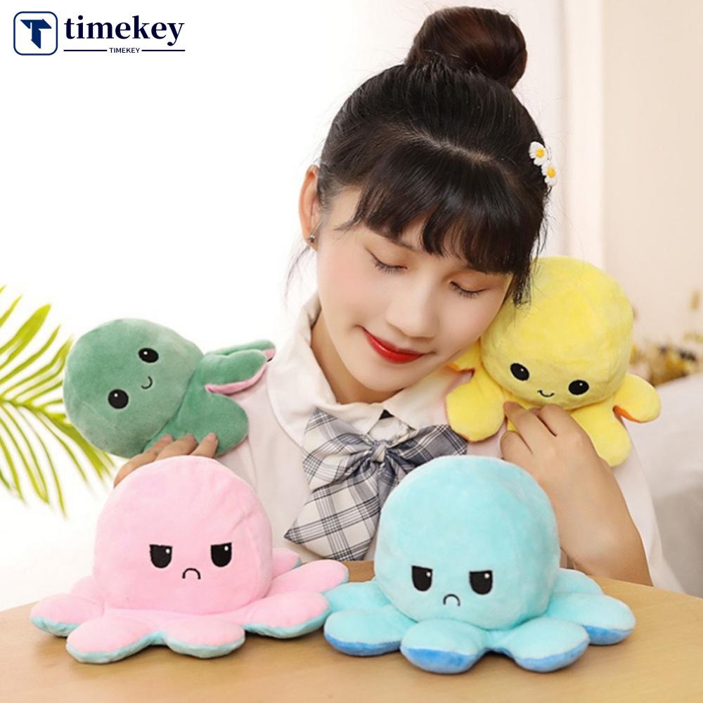 Timekey Mainan Boneka Gurita Bahan Plush Untuk Hadiah Anak A9V6