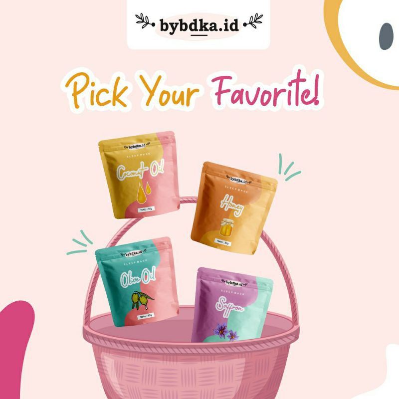 Sleeping mask bybdka Saffron, Olive Oil, Coconut Oil, Honey BPOM