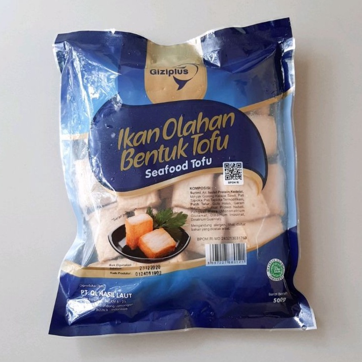 

Giziplus Ikan Olahan Bentuk Tofu Frozen Food