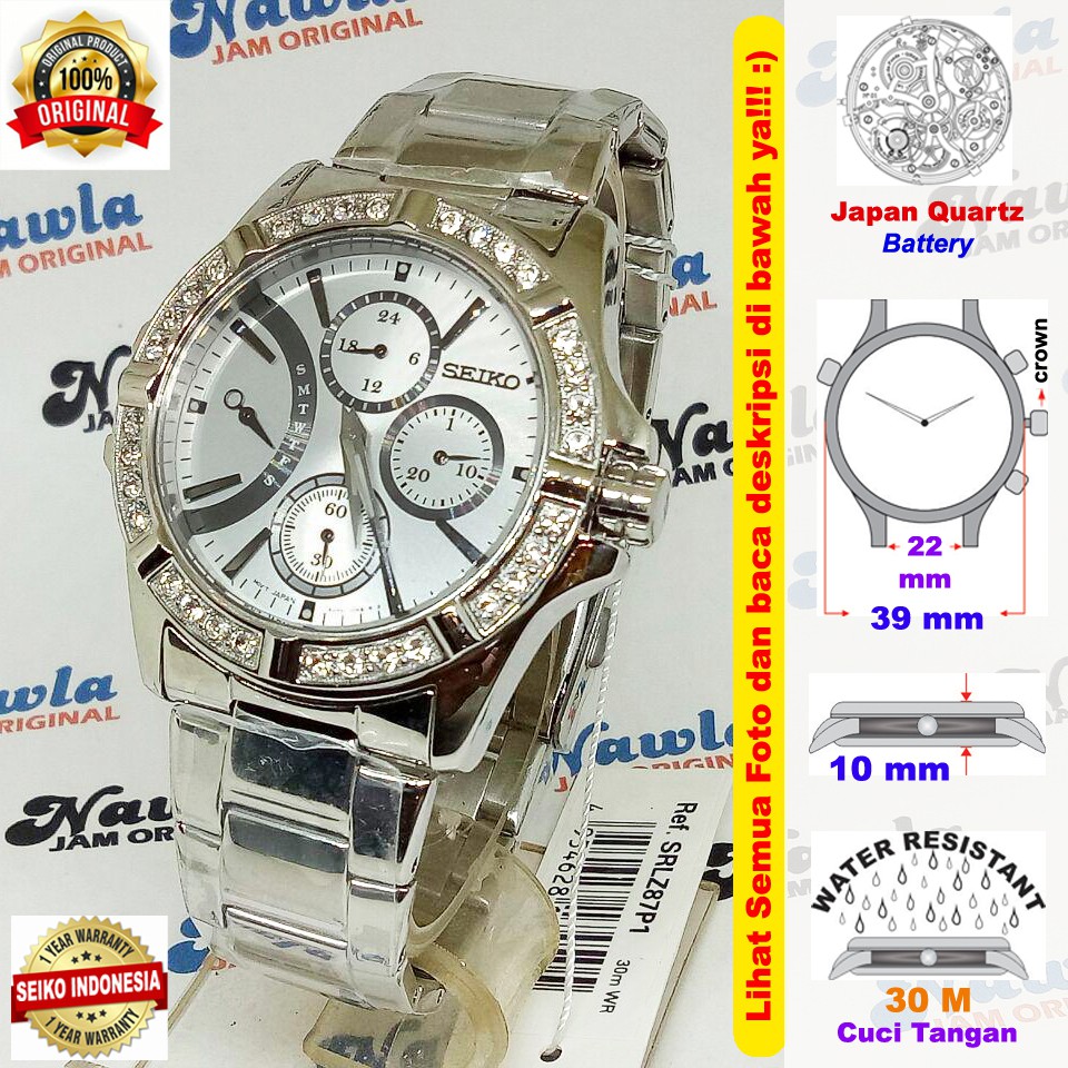 Seiko Lord Ladies SRLZ87P1 Quartz SIlver Dial - Jam Tangan Wanita SRLZ87