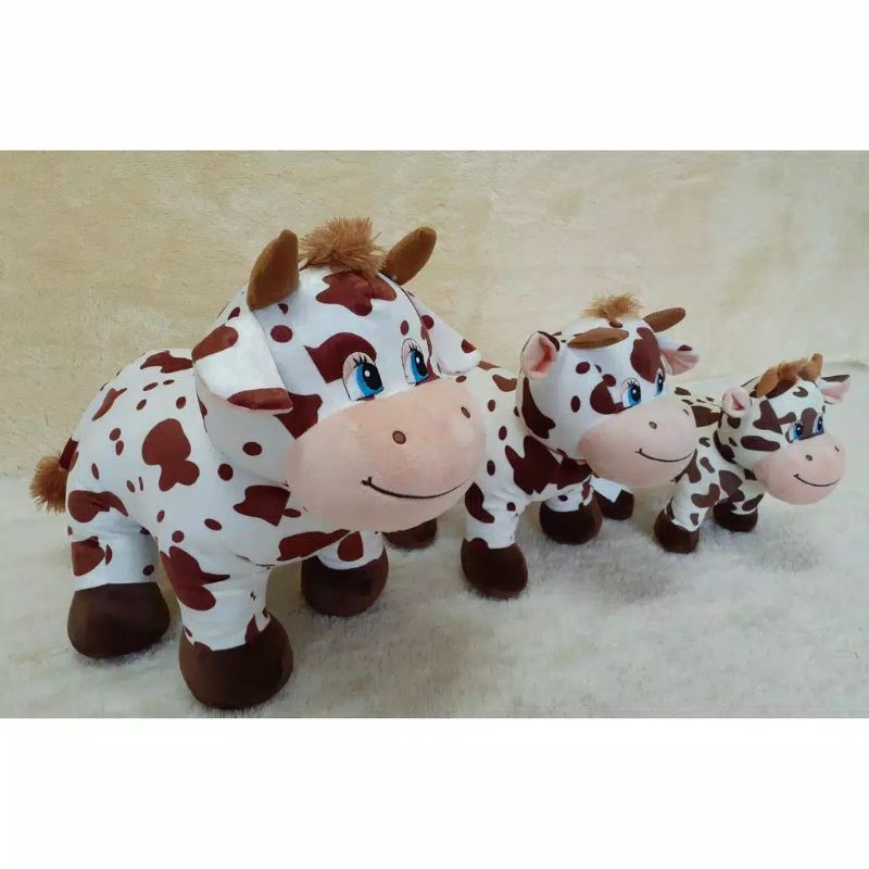 BONEKA SAPI UKURAN 30 CM / BONEKA SAPI LUCU TERMURAH TERLARIS