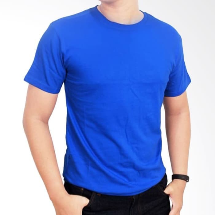 BIRU BENHUR / BCA PENDEK KAOS PRIA POLOS KATUN COMBED 30S