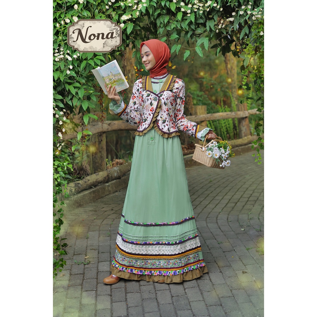 TUNEECA - GAMIS DRESS BUSANA WANITA MUSLIMAH BRANDED PREMIUM TUNEECA NONA SERI TUNEECA Jane In Allur