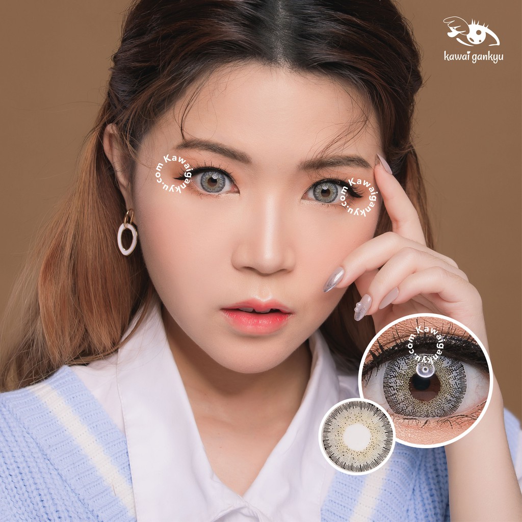 KawaiGankyu Softlens - Princess Venice Gray (1botol)