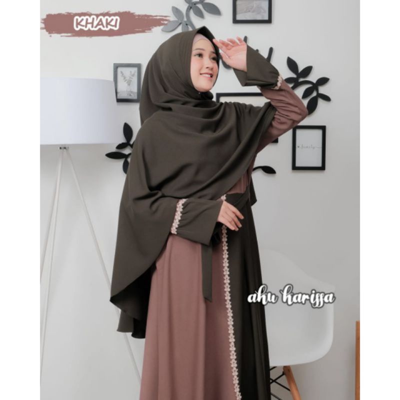 Diyanti Set Syar'i ORI Aku Karissa,gamis itycrepe muslim