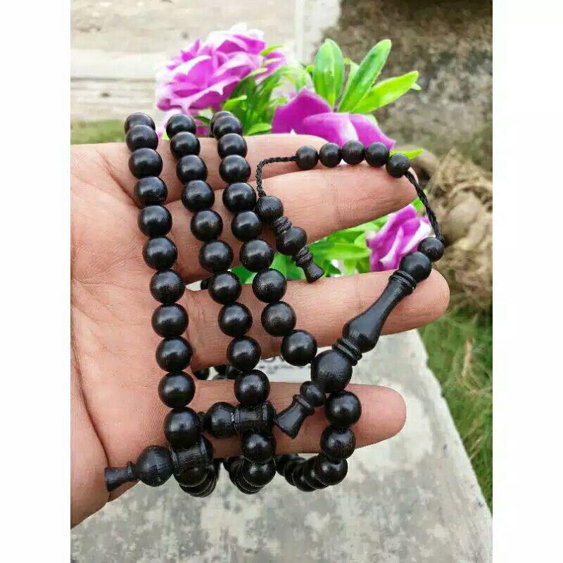 TASBIH KAYU TASBIH GALIH KELOR HITAM Tasbih galih kelor hitam CLW