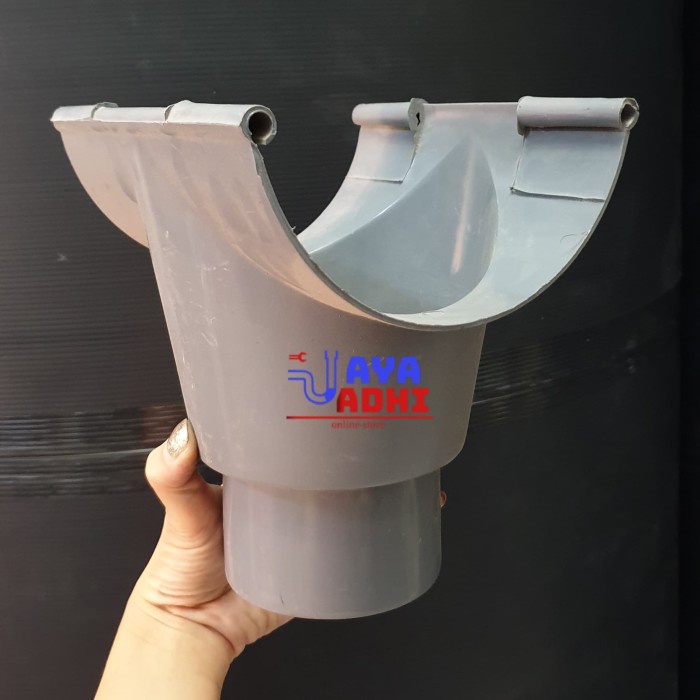 PVC Talang Bulat Outlet Corong 8"