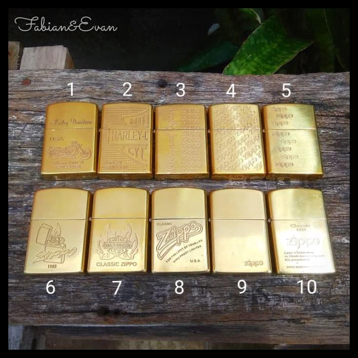 zkh9 korek api zippo denting 2 dua kali emas gold grade ori kw super ycn0