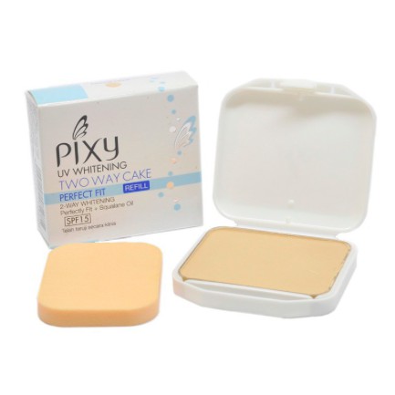 PIXY PERFECT FIT UV Whitening TWC Two Way Cake | bedak padat