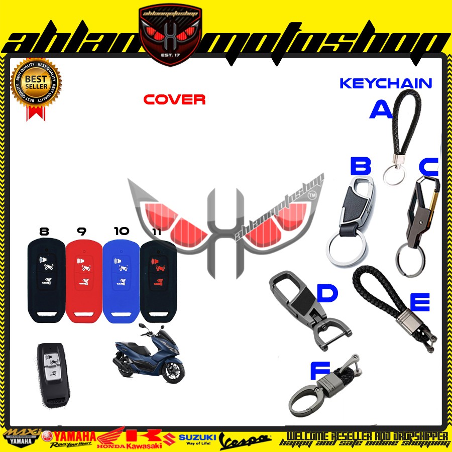 Gantungan Kunci Keychain Kondom Silikon Sarung Remote Motor Honda Pcx Adv Vario Scoopy 160 150 125 Forza 250-PCX VARIO 160 ADV(C)