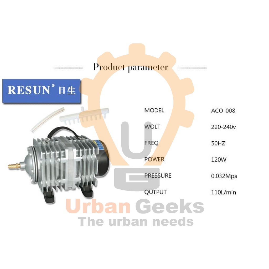 Pompa Udara Aerator Resun ACO008B Aerator Electromagnetic Air Compressor