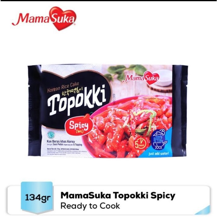 KHAS Topokki Instan Korea Rice Cake MamaSuka toppoki HALAL tetteboki 134 gr